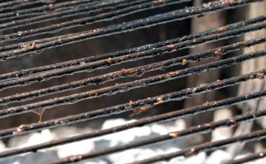 Izgaradan sonra barbekü deseni fotoğrafı.