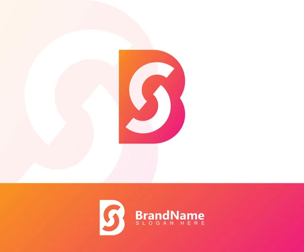 템플릿은 하나의 독특하고 로고로 조합하는 디자인이다 브랜드 이니셜 회사를 로고입니다 — 스톡 벡터