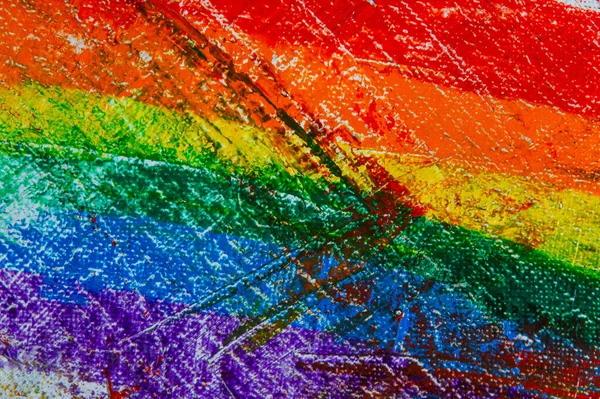 Several Strokes Multi Colored Paint Depict Frag Lgbt Community Light — Stock Photo, Image