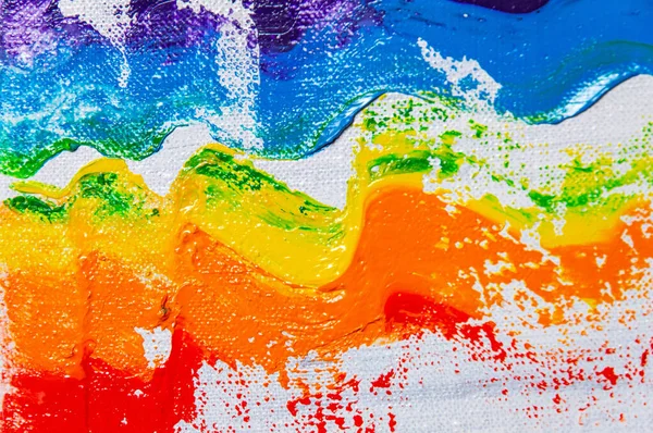 Несколько Штрихов Разноцветной Краски Изображают Крах Лгбт Сообщества Светлой Поверхности — стоковое фото