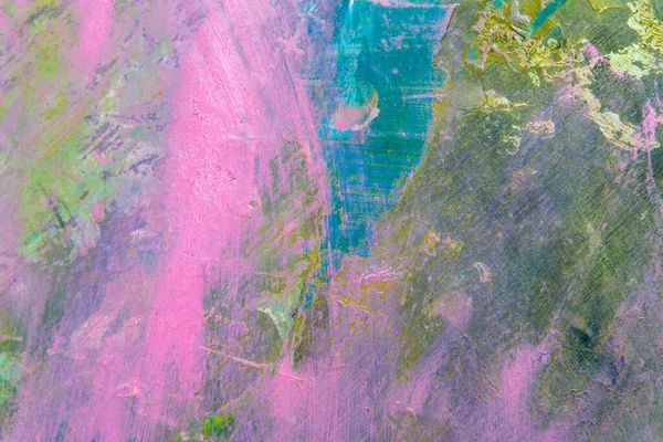 Renkli Yaratıcı Arkaplan Ahşap Bir Palette Yağlı Boya Kalıntıları Kısa — Stok fotoğraf