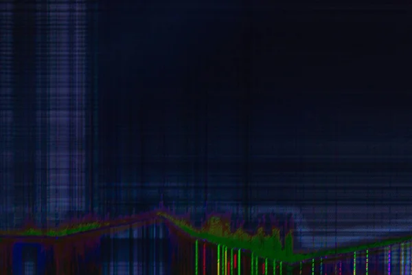 Dunkler Abstrakter Digitaler Hintergrund Beschädigte Bildschirmmatrix Mit Interferenz Von Monitor — Stockfoto