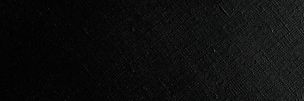 ダーククリエイティブ背景 ブラックプリミッドリネンキャンバス不均一な照明トーニング — ストック写真