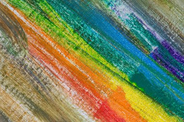 soyut gökkuşağı çok renkli arkaplan tuvaldeki boyaların silinmesiyle oluşmuş, kısa odaklı. Sanat eseri değil, geçici etki.. 