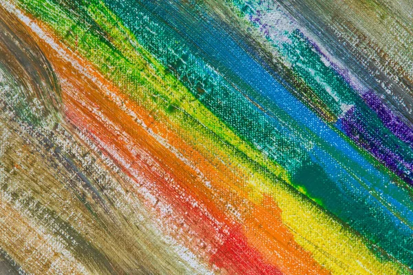 soyut gökkuşağı çok renkli arkaplan tuvaldeki boyaların silinmesiyle oluşmuş, kısa odaklı. Sanat eseri değil, geçici etki.. 