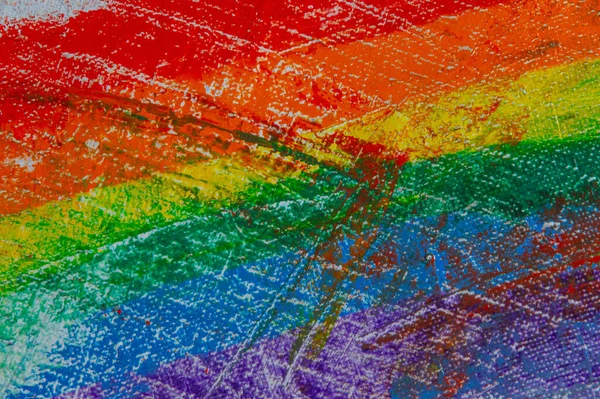 Several Strokes Multi Colored Paint Depict Frag Lgbt Community Light — Stock Photo, Image