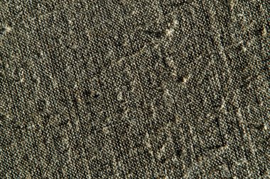 koyu yaratıcı arkaplan: siyah astarlı keten tuvalin ters tarafı, düz olmayan ışıklandırma, renk tonlama 