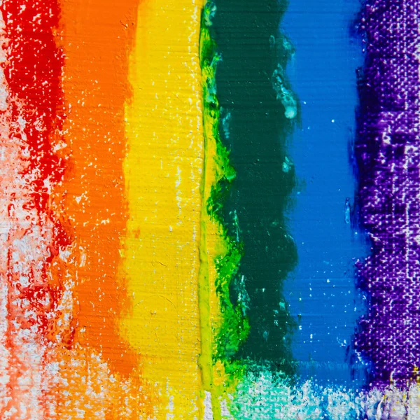 Vários Traços Tinta Multicolorida Retratam Uma Fragmentação Comunidade Lgbt Uma — Fotografia de Stock