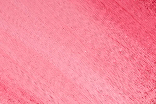 Bright Scarlet Background Thick Acrylic Paint Applied Thin Uneven Layer — Stock Photo, Image