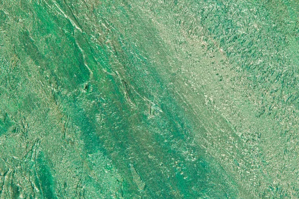 Abstrakt Bakgrund Strukturerad Gips Med Smaragd Turkos Färg Nära — Stockfoto