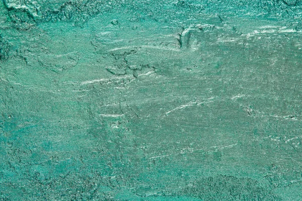 Abstract Background Textured Plaster Emerald Turquoise Color Close — Stock Photo, Image