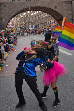 Stockholm Pride parade 6 august 2022. High quality photo