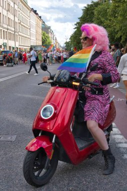 Stockholm Pride parade 6 august 2022. High quality photo
