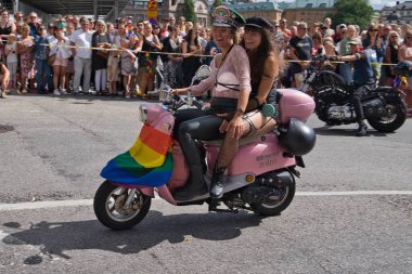 Stockholm Pride parade 6 august 2022. High quality photo