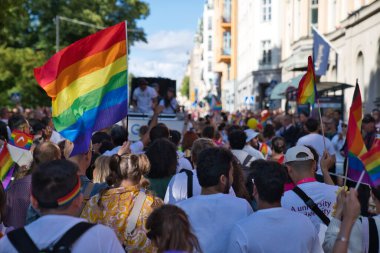 Stockholm Pride parade 6 august 2022. High quality photo