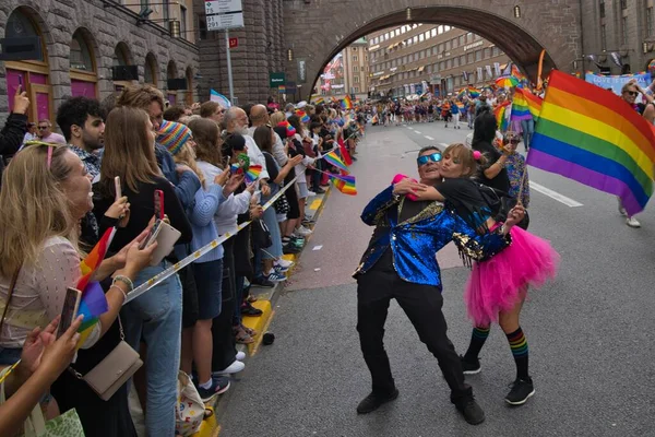 Παρέλαση Υπερηφάνειας Στοκχόλμης Αυγούστου 2022 Υψηλής Ποιότητας Φωτογραφία Φωτογραφία Αρχείου