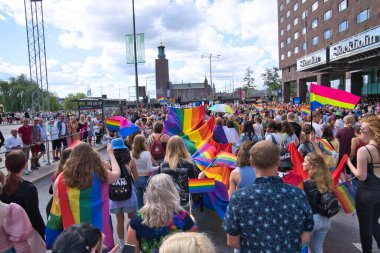 Stockholm Pride parade 6 august 2022. High quality photo