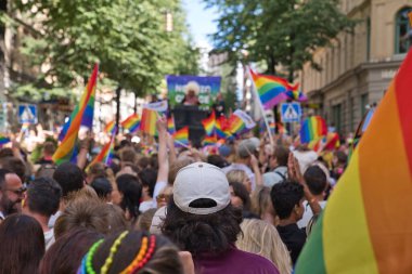 Stockholm Pride parade 6 august 2022. High quality photo