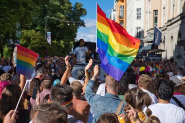 Stockholm Pride parade 6 august 2022. High quality photo