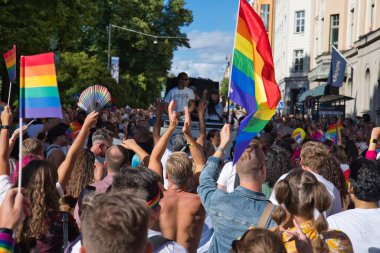 Stockholm Pride parade 6 august 2022. High quality photo