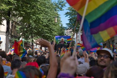 Stockholm Pride parade 6 august 2022. High quality photo