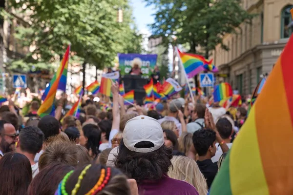 Stockholm Pride Parade August 2022 High Quality Photo — Zdjęcie stockowe