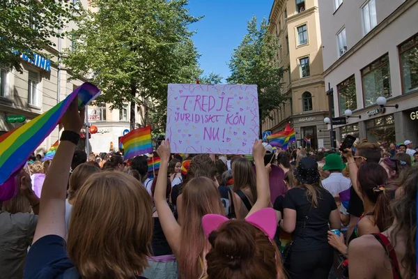 Stockholm Pride parade 6 august 2022. High quality photo