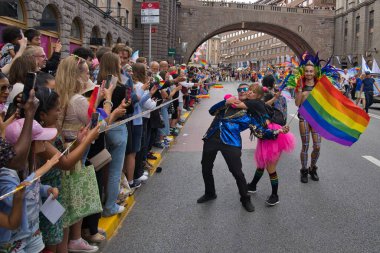 Stockholm Pride parade 6 august 2022. High quality photo