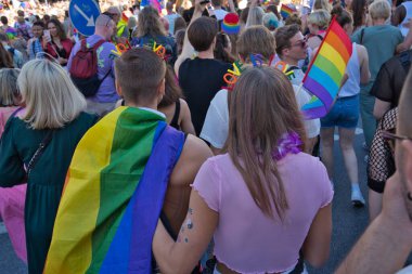 Stockholm Pride parade 6 august 2022. High quality photo