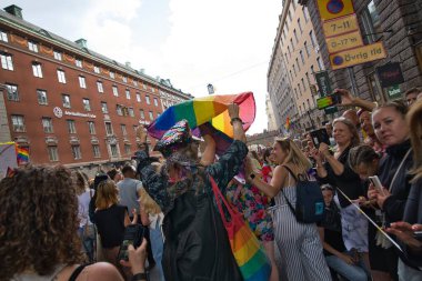 Stockholm Pride parade 6 august 2022. High quality photo