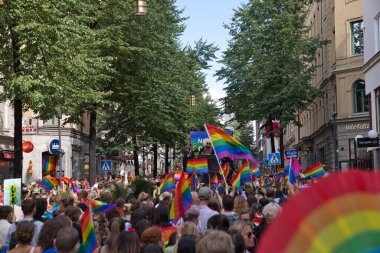 Stockholm Pride parade 6 august 2022. High quality photo