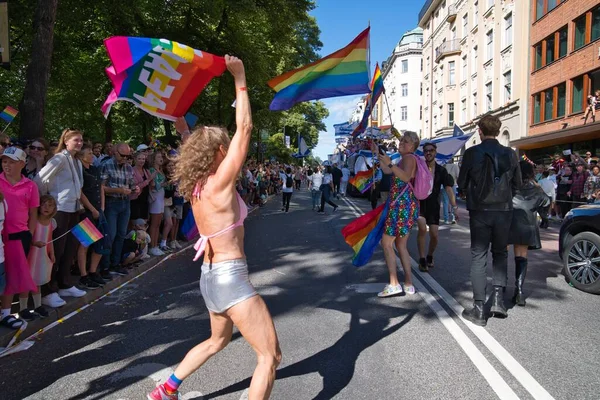 Stockholm Pride parade 6 august 2022. High quality photo