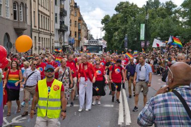 Stockholm Pride parade 6 august 2022. High quality photo