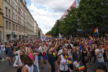 Stockholm Pride parade 6 august 2022. High quality photo