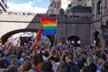 Stockholm Pride parade 6 august 2022. High quality photo