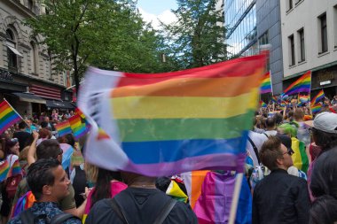 Stockholm Pride parade 6 august 2022. High quality photo