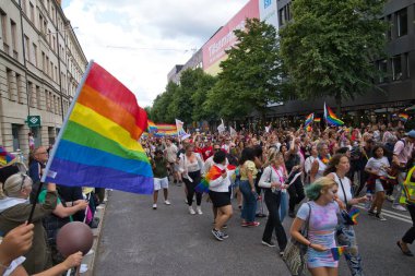 Stockholm Pride parade 6 august 2022. High quality photo