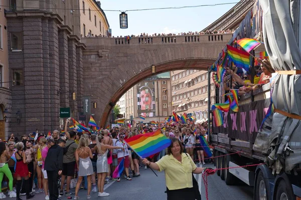 Stockholm Pride parade 6 august 2022. High quality photo