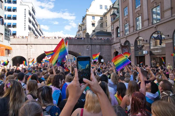 Stockholm Pride parade 6 august 2022. High quality photo