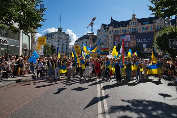 Stockholm Pride parade 6 august 2022. High quality photo