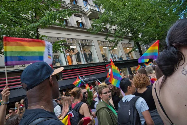 Stockholm Pride parade 6 august 2022. High quality photo