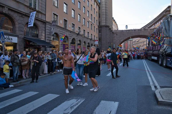 Stockholm Pride parade 6 august 2022. High quality photo