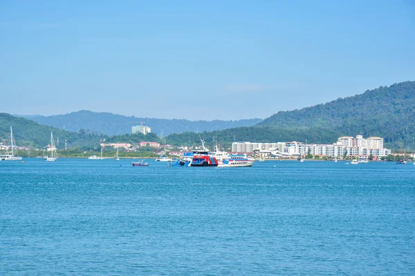 Langkawi Sziget Kedah Malajzia Gyönyörű Tájkép Természetről Kék Tengerrel Égbolttal — Stock Fotó