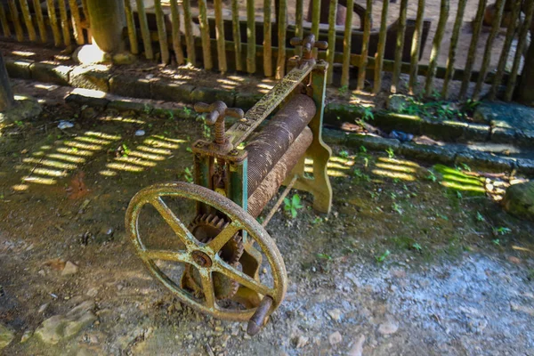 Kedah Malasia Diciembre 2020 Old Rubber Sheet Roller Machine —  Fotos de Stock