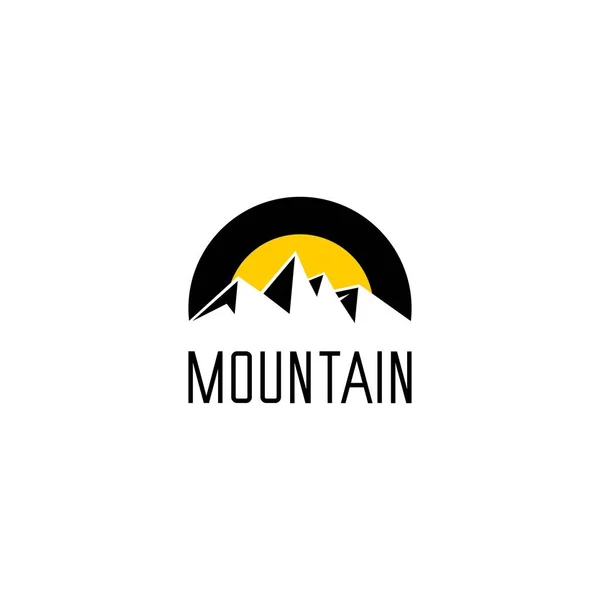 Illustration Logo Montagne Vecteur Aventure — Image vectorielle
