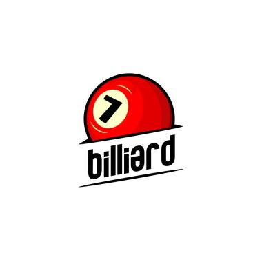 Bilardo logosu illüstrasyon vektörü, bilardo topu vektörü