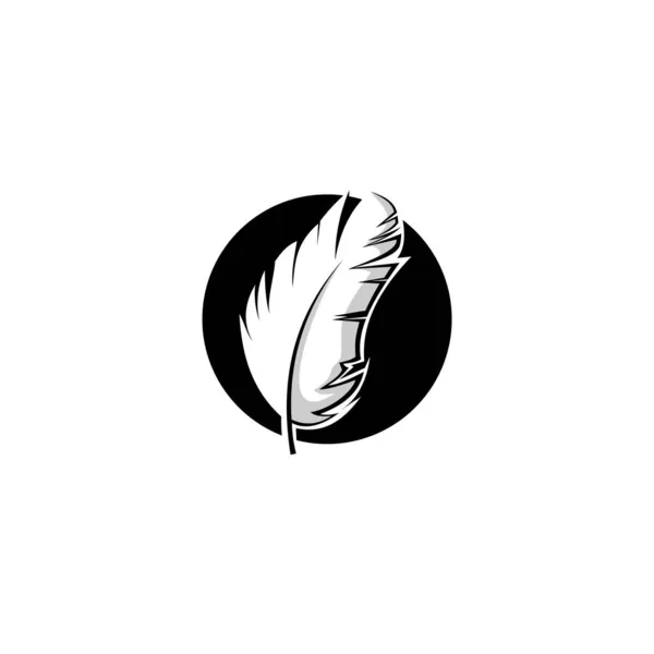 Vetor Ilustração Logotipo Pena Vetor Pena — Vetor de Stock