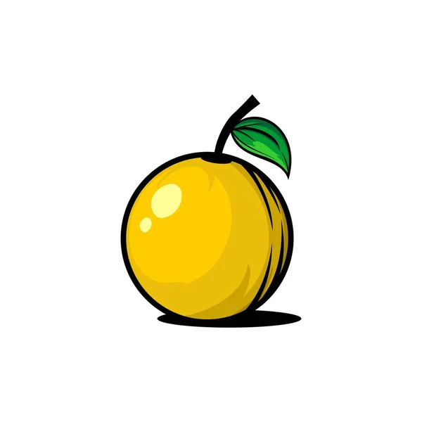 Ilustración Vectorial Del Logotipo Limón Amarillo — Archivo Imágenes Vectoriales