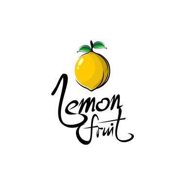 Sarı limon logosunun vektör çizimi