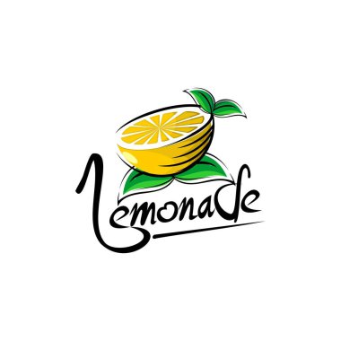 Sarı limon logosunun vektör çizimi